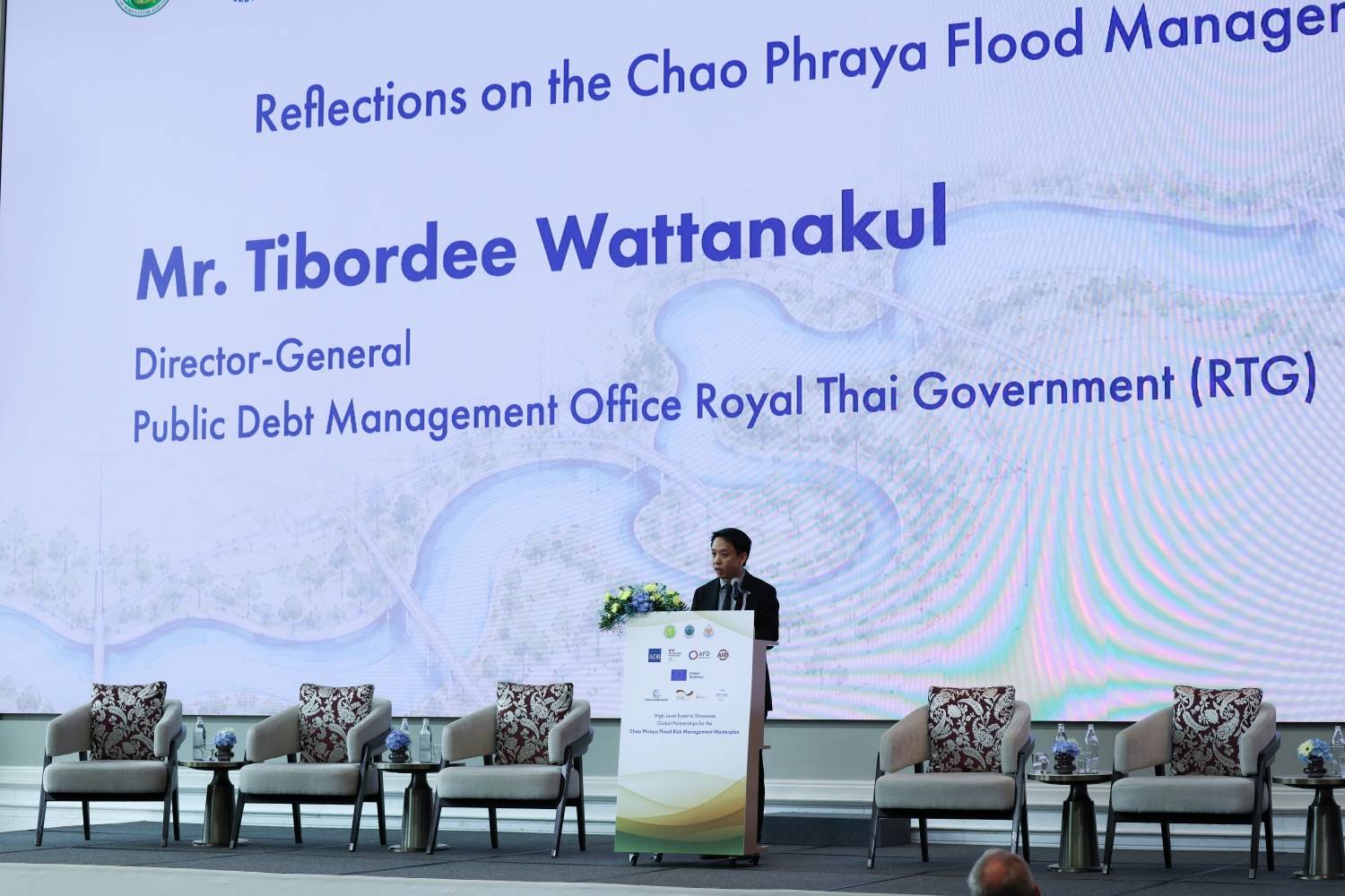 หัวข้อ “การประชุม High-Level Event to Showcase Global Partnerships for the Chao Phraya Flood Risk Management Masterplan”