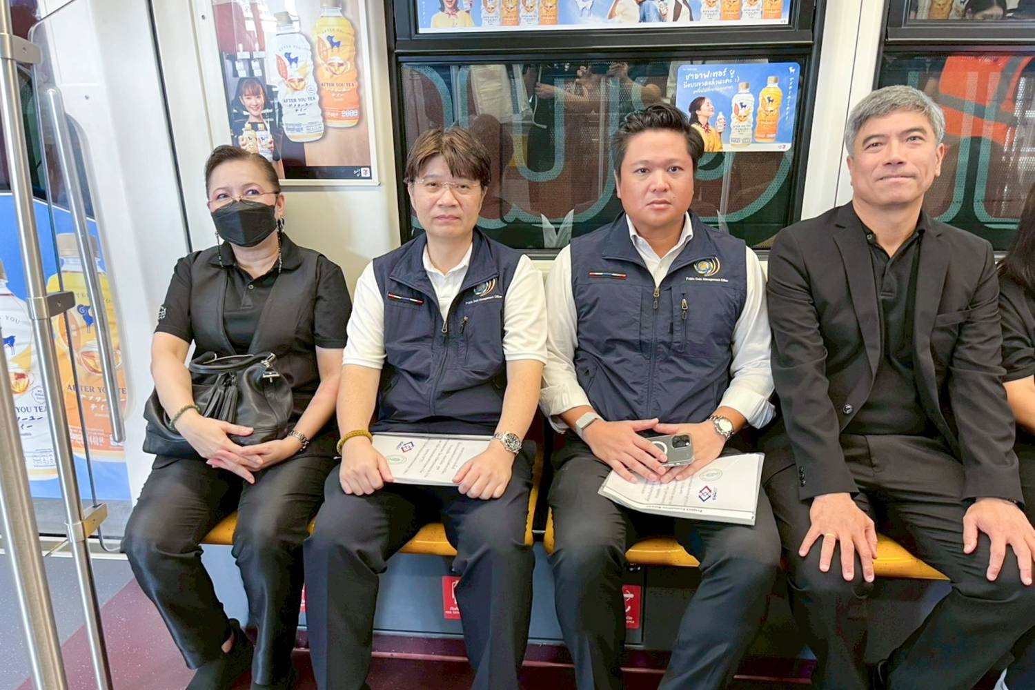 การลงพื้นที่เพื่อติดตามประเมินผลโครงการรถไฟฟ้าสายสีเขียว ช่วงหมอชิต - สะพานใหม่ - คูคต ของการรถไฟฟ้าขนส่งมวลชนแห่งประเทศไทย (รฟม.) และกรุงเทพมหานคร (กทม.) ณ ศูนย์ซ่อมบำรุงรถไฟฟ้า สถานีรถไฟฟ้าบีทีเอสคูคต